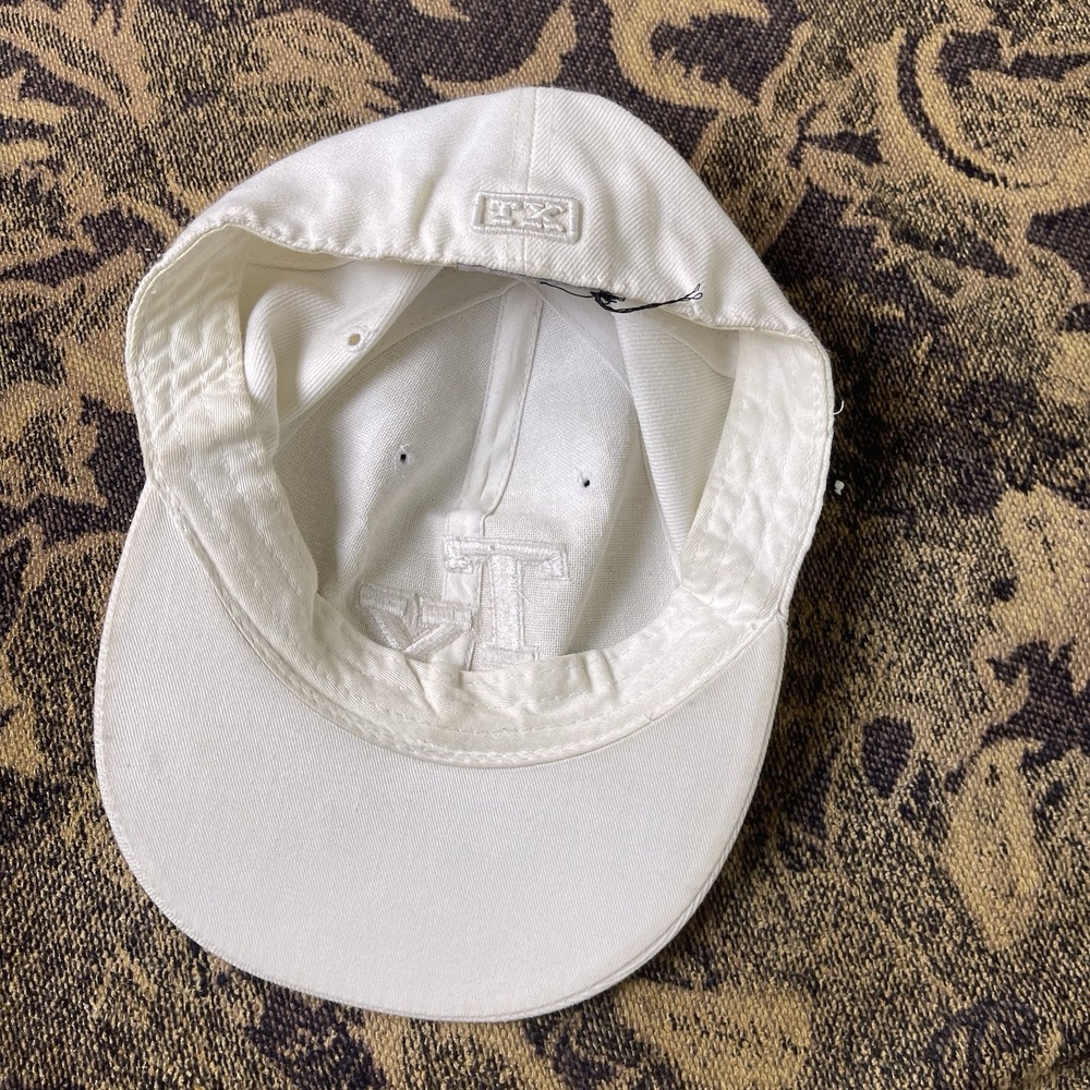 Vtg Y2K Texas Initial Embroidered White Fitted Hat Mens Size XL - Picture 6 of 7